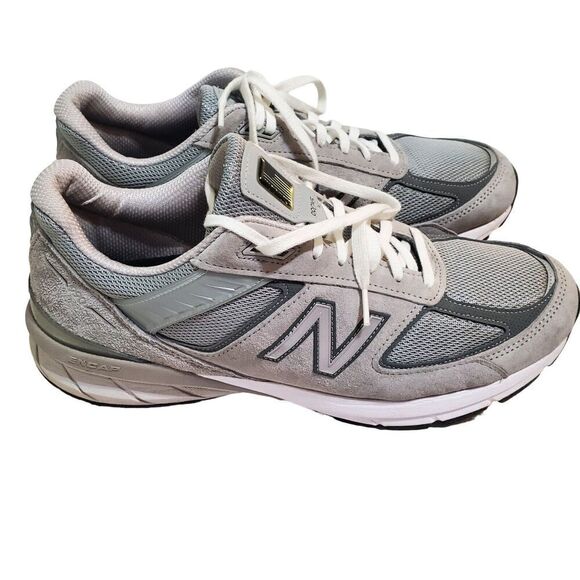 New Balance 990v5 Mens 12D Running Shoes M990GL5 Made in USA Gray Sneakers 46.5 - Picture 2 of 10